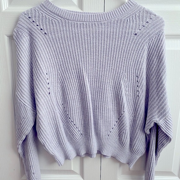 Garage Light Purple Crew Neck Sweater - Picture 1 of 3